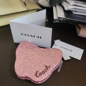 Coach Pink Glitter Mirror NWT